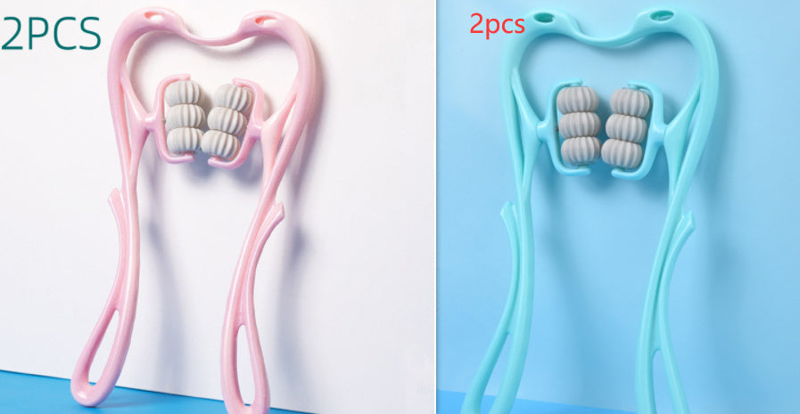 Six-wheel Manual Neck Massager ( Neck-Pain Reliever Roller Massage Tool )