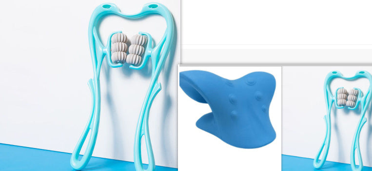 Six-wheel Manual Neck Massager ( Neck-Pain Reliever Roller Massage Tool )