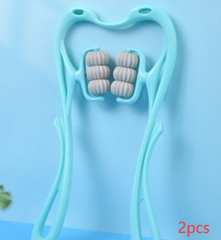 Six-wheel Manual Neck Massager ( Neck-Pain Reliever Roller Massage Tool )