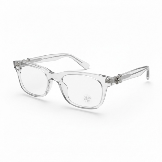 Silver Chrome Glasses (Clear)